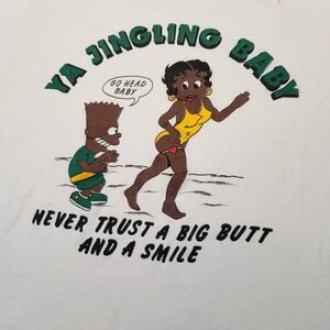 Vintage‎ Black Bart Simpson betty boop Ya Jinging Baby single  stitched  T shirt